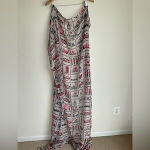 NEW Union Jack I Love ❤️ London Eye England Windsor Scarf Shawl Beefeater Bobby